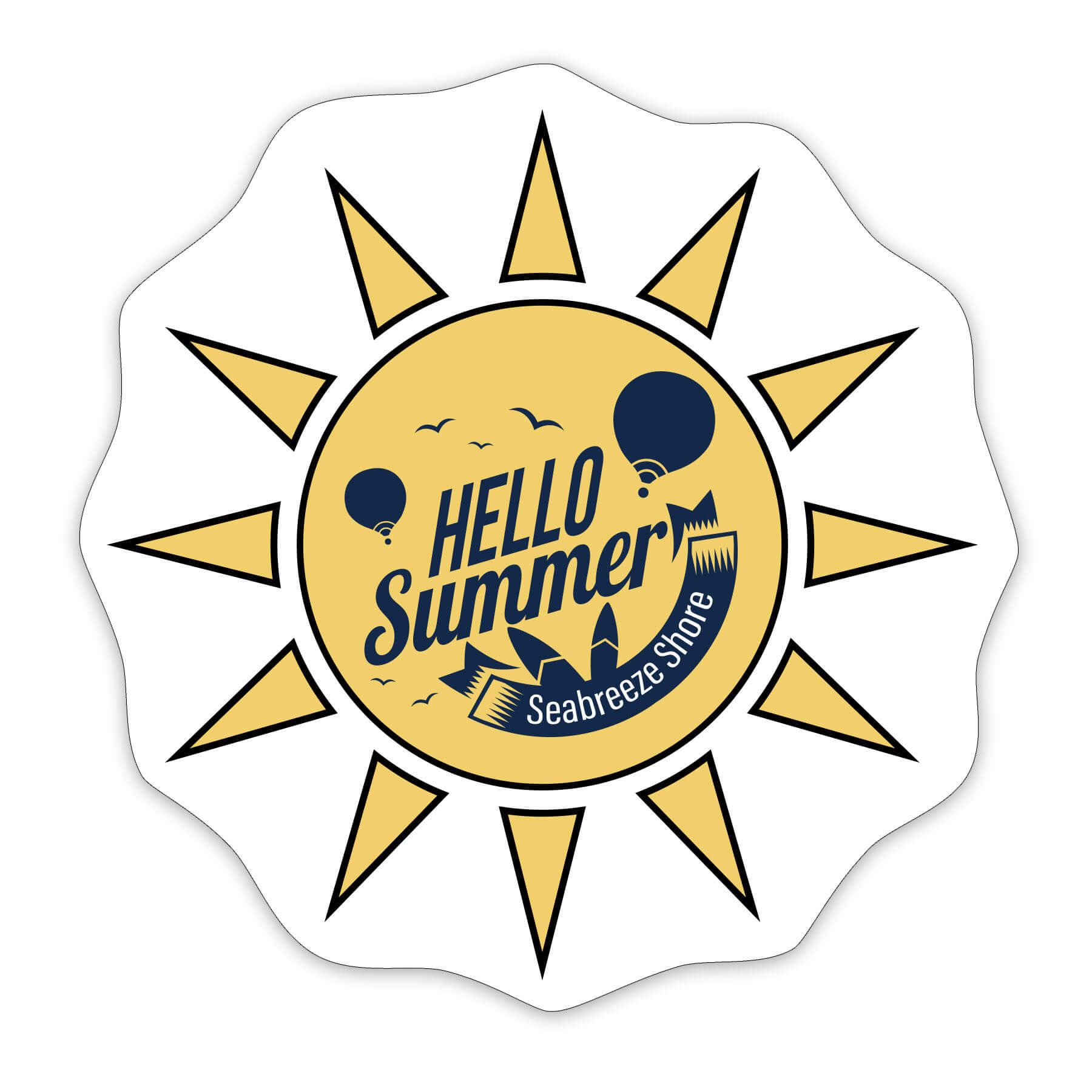 Sun Shaped NoteKeeper Magnet 35 Mil                             